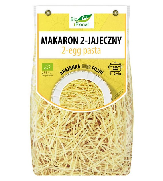 BIO PLANET Makaron 2-jajeczny krajanka BIO 250g