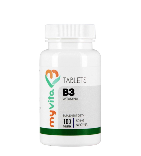 MyVita Witamina B3 50mg, 100tabl. - Niacyna, Witamina PP