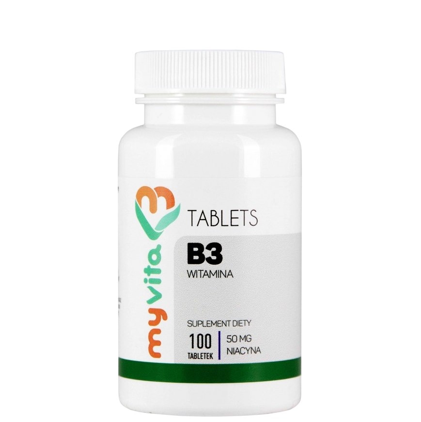MyVita Witamina B3 50mg, 100tabl. - Niacyna, Witamina PP