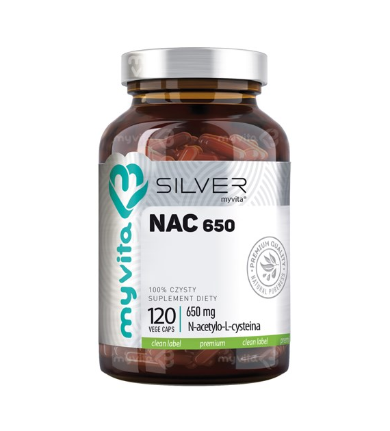 SILVER NAC N-acetylo-L-cysteina 650mg, 120kaps. MyVita