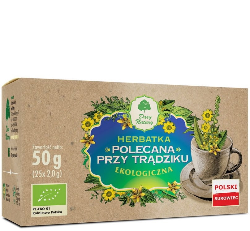 Herbatka Polecana przy trądziku fix BIO 25*2g DARY NATURY