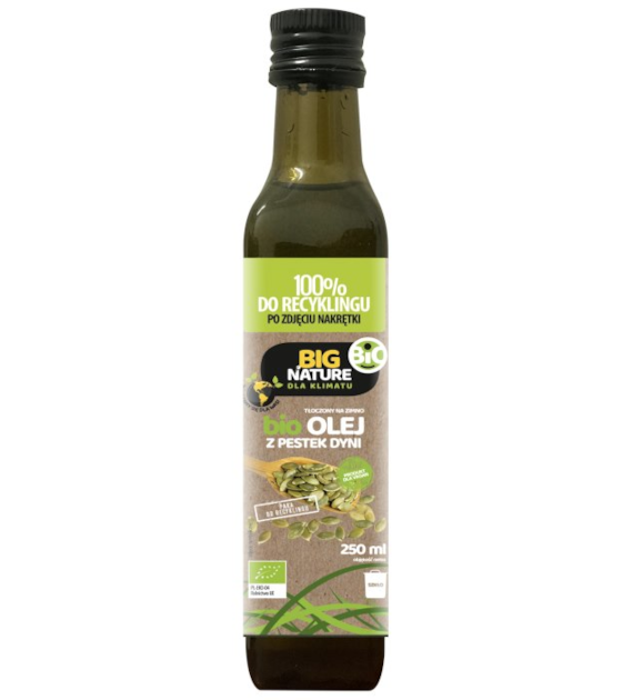 BIG NATURE Olej z pestek dyni tłoczony na zimno BIO 250ml