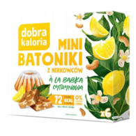 DOBRA KALORIA Mini batoniki a'la babka cytrynowa z nerkowców (6x17g) KUBARA