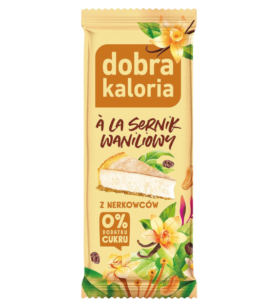 DOBRA KALORIA Baton z nerkowców a'la sernik waniliowy 35g KUBARA
