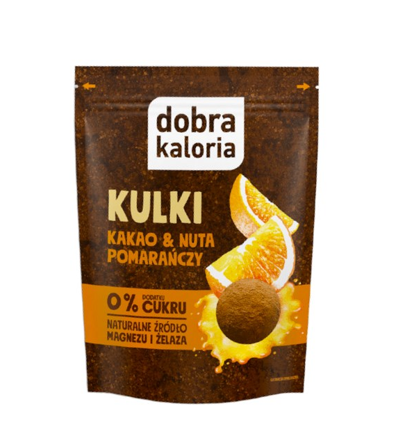 DOBRA KALORIA Kulki Kakao i Nuta pomarańczy 65g KUBARA