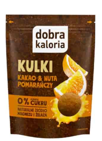 DOBRA KALORIA Kulki Kakao & Nuta pomarańczy 65g KUBARA