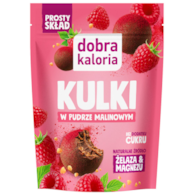 DOBRA KALORIA Kulki w pudrze malinowym 65g KUBARA