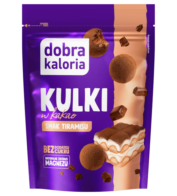 DOBRA KALORIA Kulki w kakao smak tiramisu 65g KUBARA