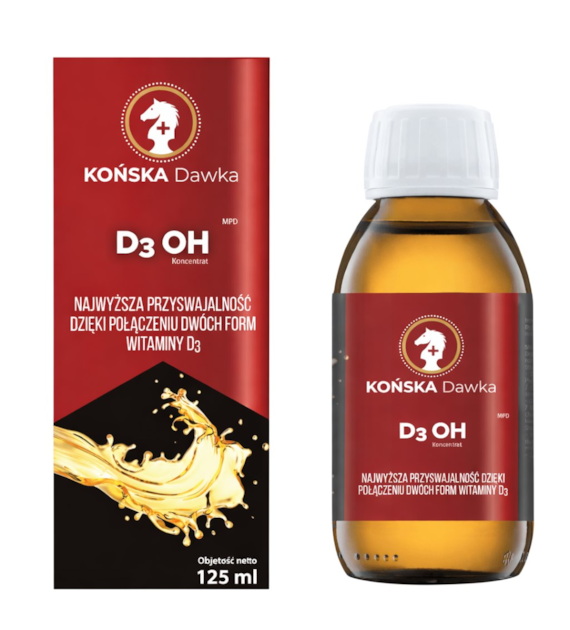 Witamina D3 OH 50000 IU/ml 125ml KOŃSKA DAWKA - mieszanka paszowa dietetyczna
