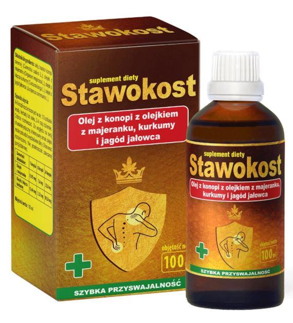 ASEPTA Stawokost - krople 100ml - olej z konopi + olejek z majeranku, kurkumy, jagód jałowca