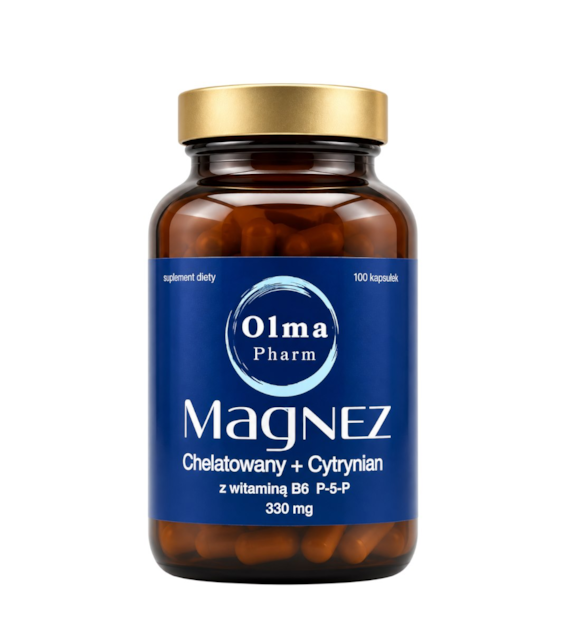 OLMA PHARM Magnez Taurynian z witaminą B6 P-5-P 100 kaps.