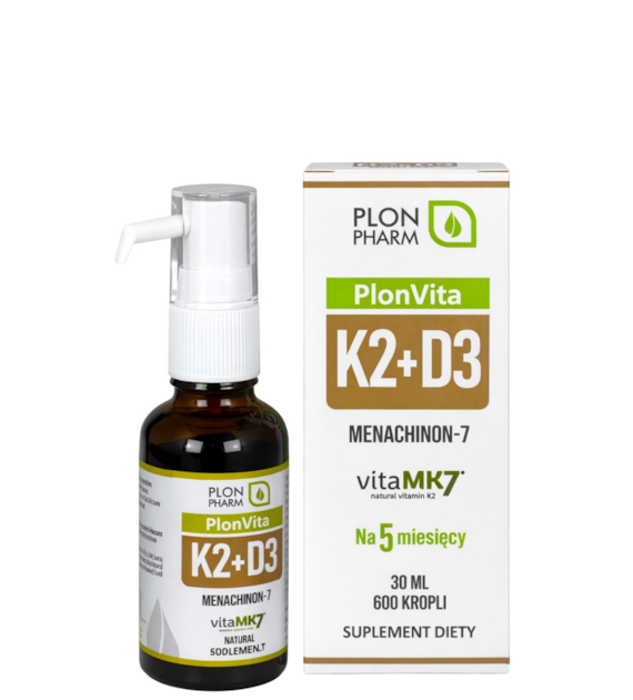 Witamina K2 100mcg + D3 4000 IU 30ml PLON PHARM (150 porcji)