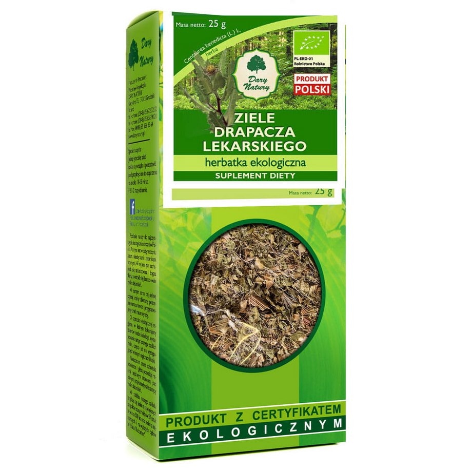 Drapacz lekarski ziele BIO 25g DARY NATURY - suplement diety
