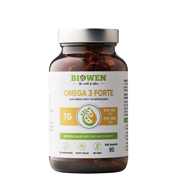 BIOWEN Omega 3 Forte 1000 mg EPA, 500 mg DHA 90 kapsułek