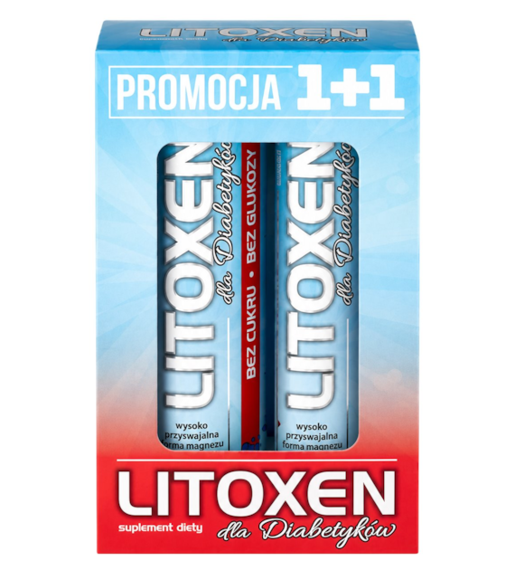 Litoxen dla Diabetyków Zestaw 1+1 (2x20 tabl. mus.) XENICO PHARMA
