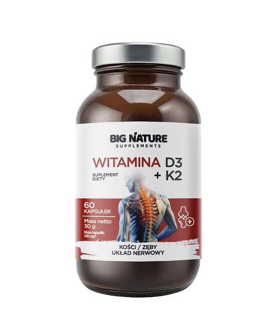 BIG NATURE Kapsułki Witamina D3 4000 IU + K2 100mcg 60 kaps.
