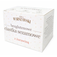 ŁAKOĆ WARSZAWSKI - Ciastka sezamowe z żurawiną bezglutenowe 150g