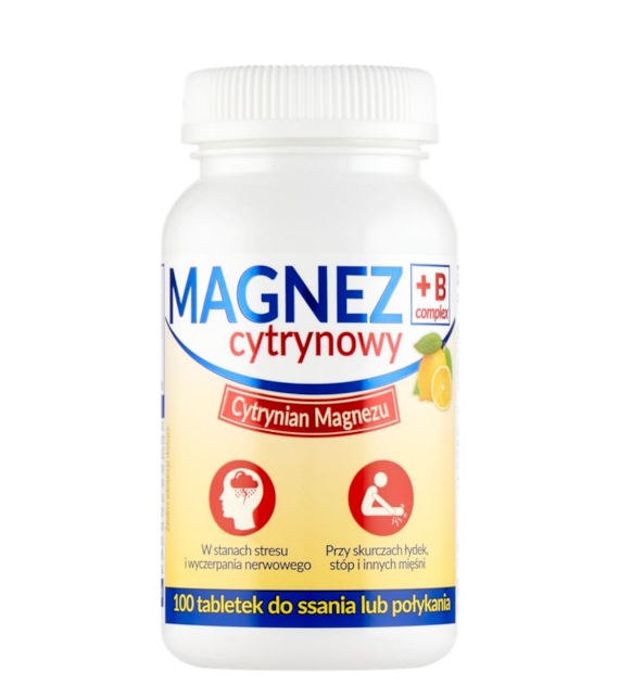 Magnez cytrynowy B complex 100 tabl. UNIPHAR