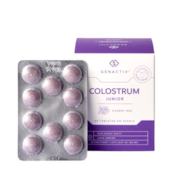 GENACTIV Colostrum Junior czarny bez 100mg 60 tabletek do ssania - bioaktywny liofilizat 2h