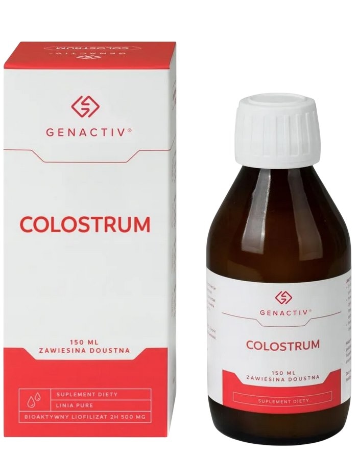 GENACTIV Colostrum zawiesina 150ml - bioaktywny liofilizat 2h 500mg