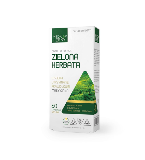 MEDICA HERBS Zielona herbata 520mg, 60 kaps.