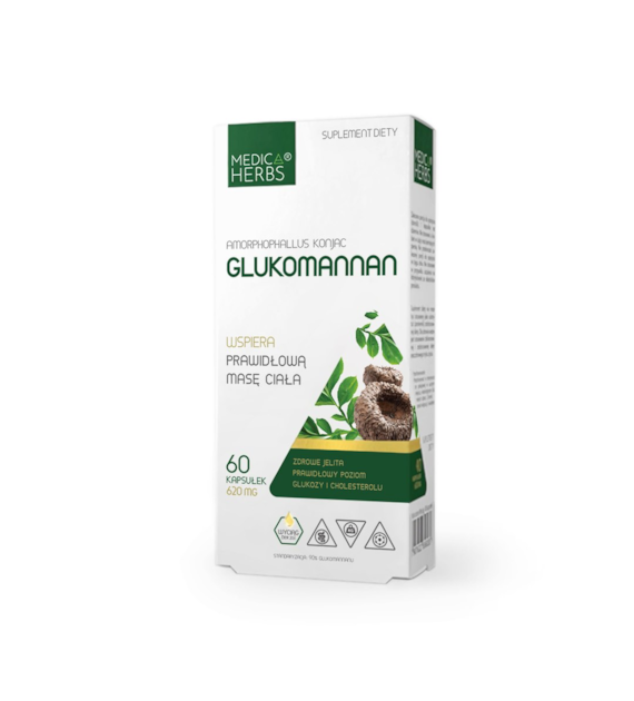 MEDICA HERBS Glukomannan 620mg, 60 kaps.