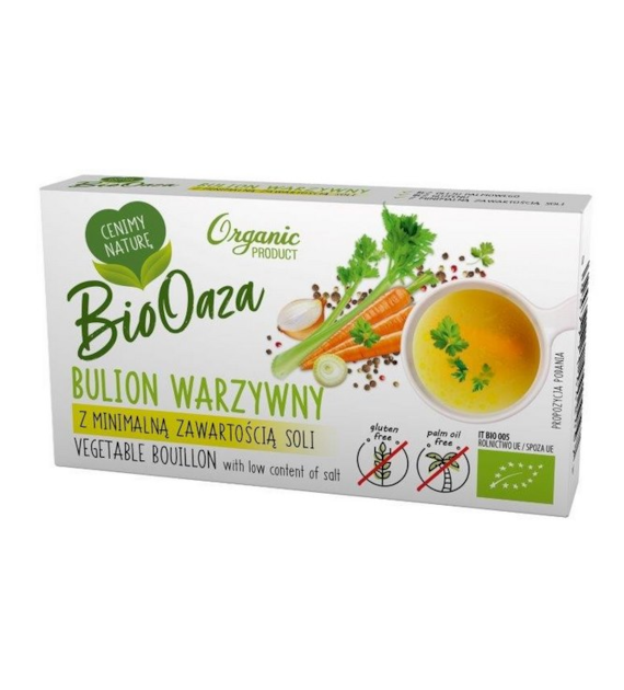 BIO OAZA Kostka rosołowa warzywna z minimalną zawartością soli BIO 60g