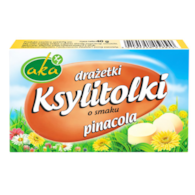 Ksylitolki drażetki pudrowe pinacola (mix ananas-kokos) 40g b/c AKA