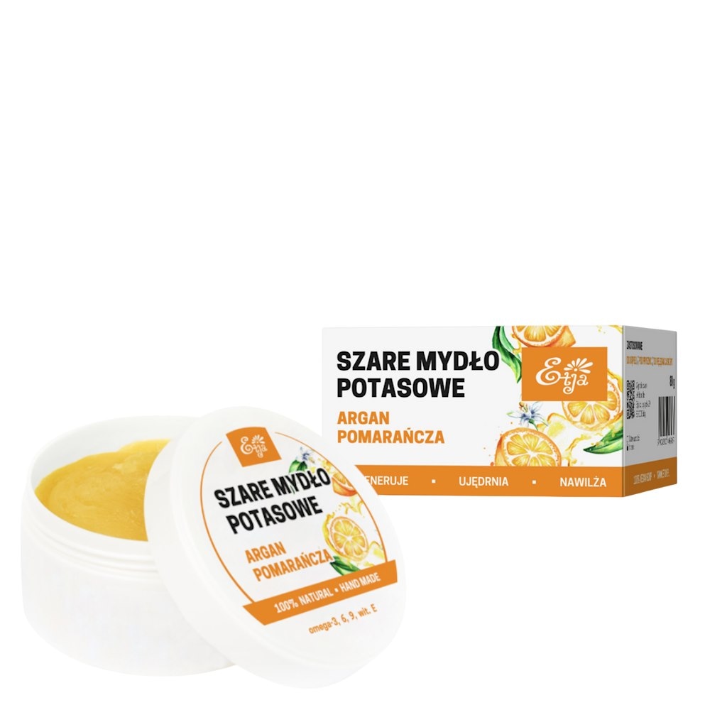 ETJA Mydło naturalne potasowe Argan i Pomarańcza 80g