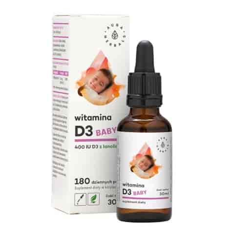 AURA HERBALS Witamina D3 Baby 400IU - krople 30ml