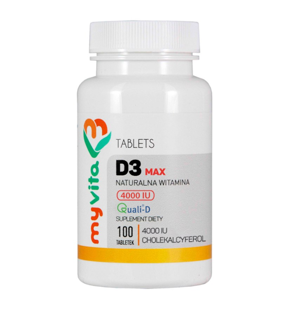 MyVita Witamina D3 MAX 4000 IU, 100 tabl.