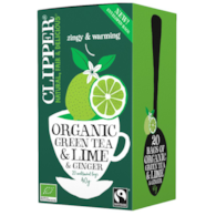 CLIPPER Herbata Zielona z limonką i imbirem FAIR TRADE BIO 20*2g