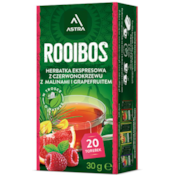 ROOIBOS herbatka z czerwonokrzewu z malinami i grapefruitem 20*1,5g ASTRA