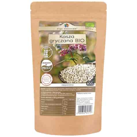 PIĘĆ PRZEMIAN Kasza gryczana niepalona BIO bezglutenowa 800g