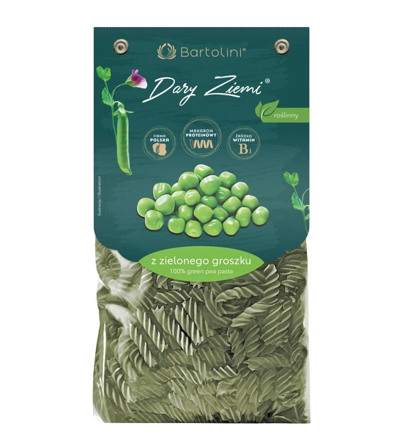 BARTOLINI Makaron z zielonego groszku świderek nr 2 250g