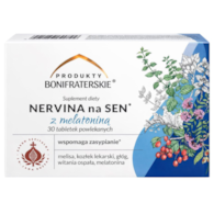 Nervina na sen z melatoniną 30 tabl. PRODUKTY BONIFRATERSKIE