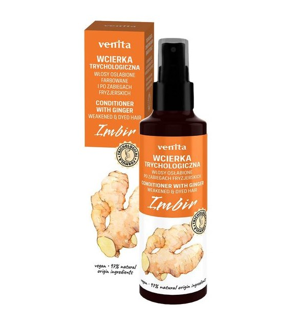 VENITA Trychologiczna wcierka Imbir do włosów osłabionych, farbowanych, po zabiegach fryzjerskich 100ml