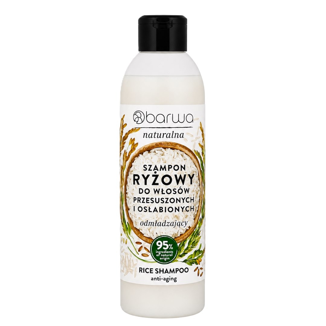 Szampon ryżowy do włosów przesuszonych i osłabionych 300ml BARWA NATURALNA