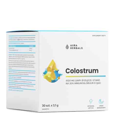 AURA HERBALS Colostrum 1000mg bananowe saszetki 30 szt.