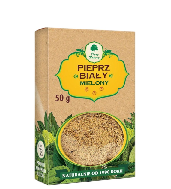 Pieprz biały mielony 60g DARY NATURY
