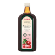 ŻURAWINA BŁOTNA sok 100% 500ml bez dodatku cukru POLSKA RÓŻA