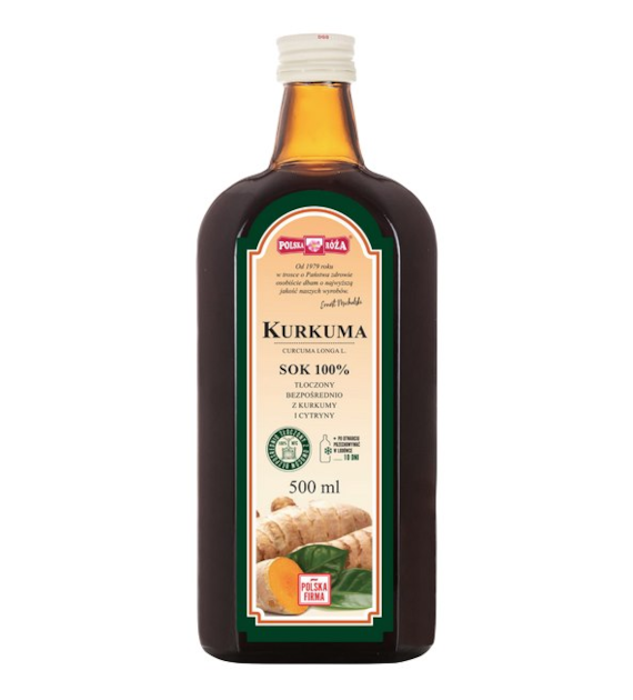 KURKUMA sok 100% 500ml bez dodatku cukru POLSKA RÓŻA