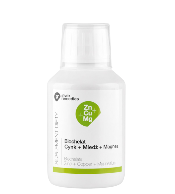 Biochelat Zn-Cu-Mg cynk + miedź + magnez 150 ml INVEX REMEDIES
