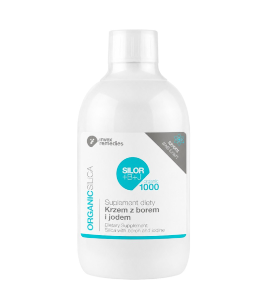 SILOR+B+J ORGANIC 1000 krzem z borem i jodem 500 ml INVEX REMEDIES