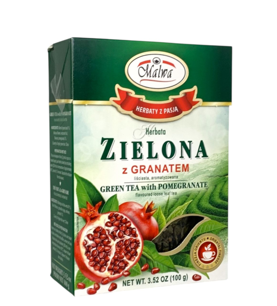 Herbata zielona z owocem granatu 100g MALWA