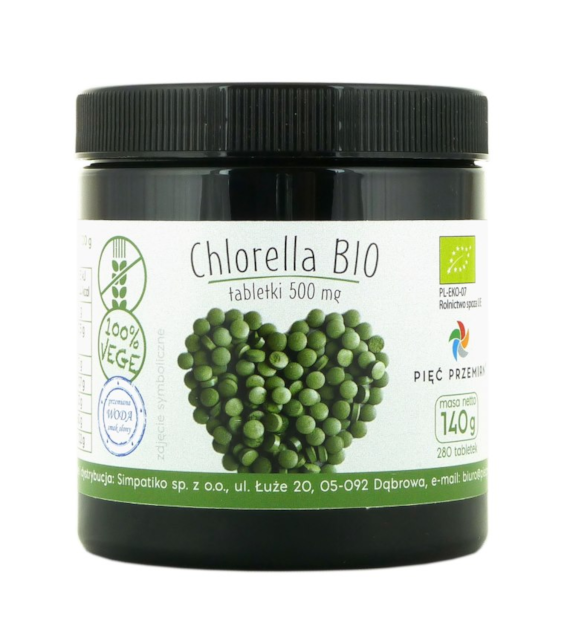 PIĘĆ PRZEMIAN Chlorella BIO tabletki 500mg, 140g