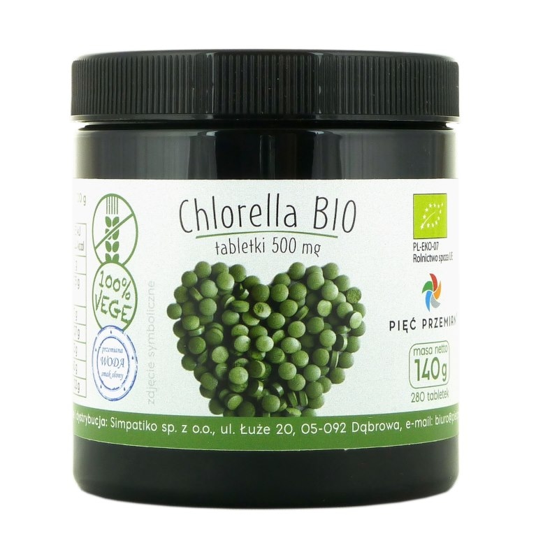 PIĘĆ PRZEMIAN Chlorella BIO tabletki 500mg, 140g