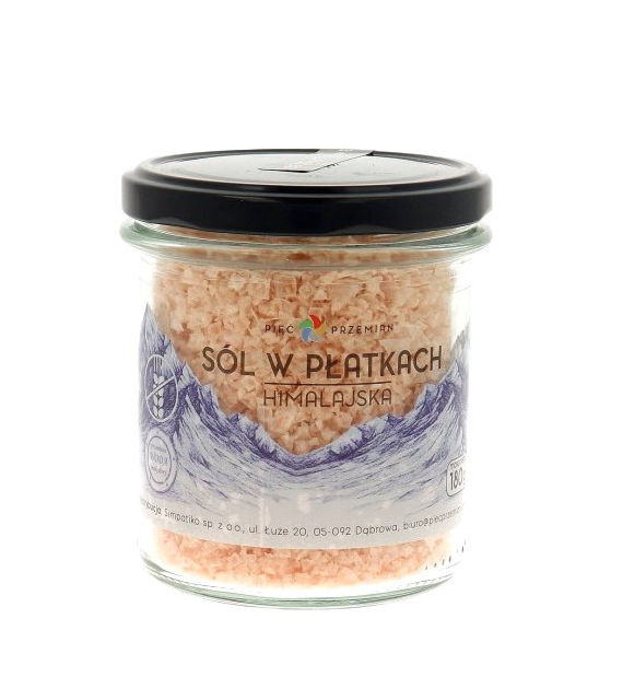 PIĘĆ PRZEMIAN Sól himalajska różowa w płatkach bezglutenowa 180g