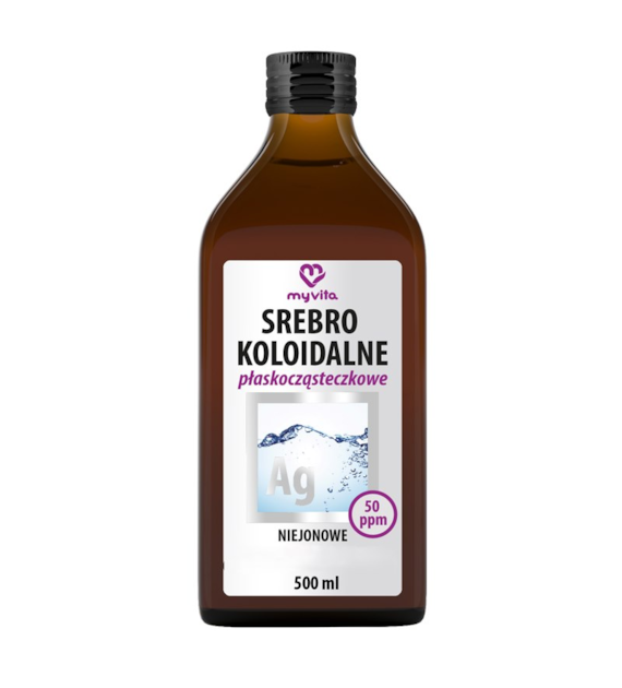 MyVita Srebro koloidalne płaskocząsteczkowe niejonowe 50ppm 500ml