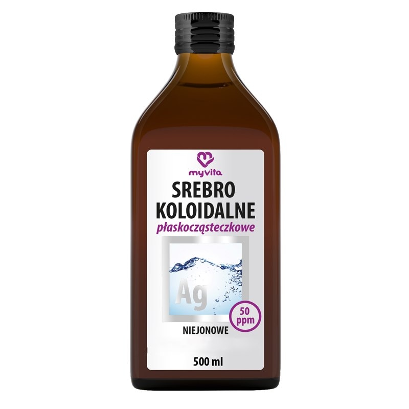 MyVita Srebro koloidalne płaskocząsteczkowe niejonowe 50ppm 500ml